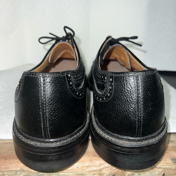 New Iron Age By Bostonian 8.5 D/B Black Wingtip Dress Safety Shoes - Picture 4 of 13